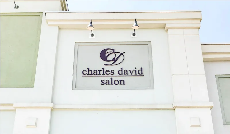 Charles David Salon storefront in Plymouth, Massachusetts